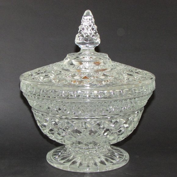 Anchor Hocking Glass WEXFORD Covered Candy Bowl Dish Vintage 60's Glassware - Picture 8 of 9